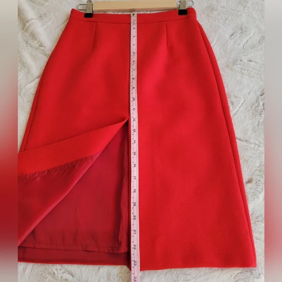 J. Crew A-line wool skirt with front slit, size 0P - Picture 8 of 11